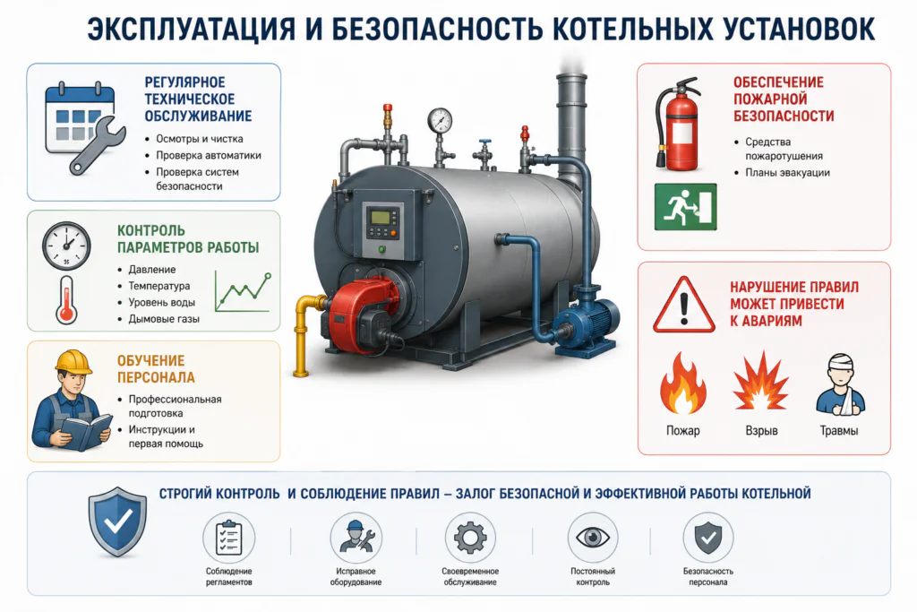 Устройство и принцип работы котельной установки